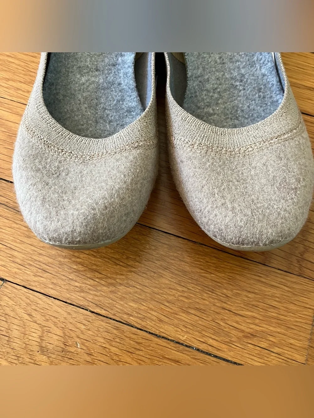 AllBirds Beige Brown Merino Wool Classic Office Casual Breezers Ballet Flats 8